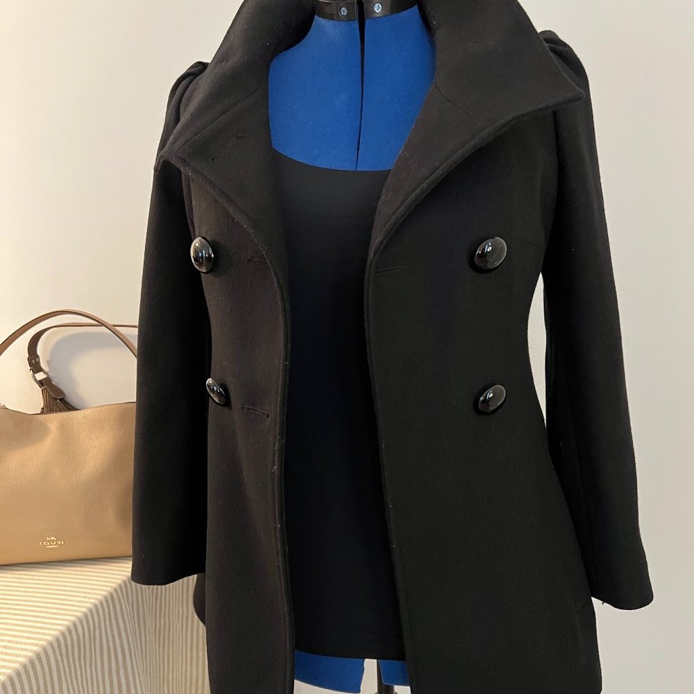 Pea Coat Wool blend in black